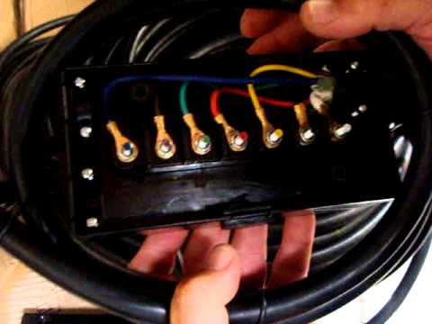 RV Trailer Junction Box 7 Wire with 6 Foot Cable and Plug