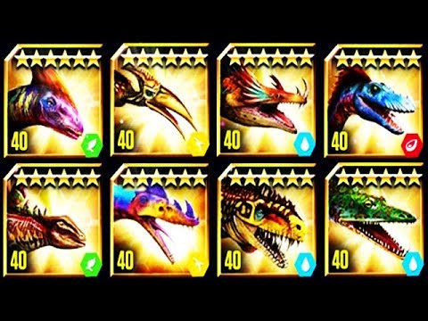ALL MAX LEVEL 40 VIP DINOS (JURASSIC WORLD)