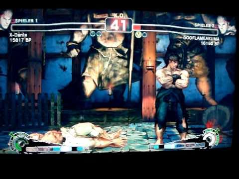 SF4 GODFLAMEAKUMA (RYU) VS. X-DANTE (RYU)