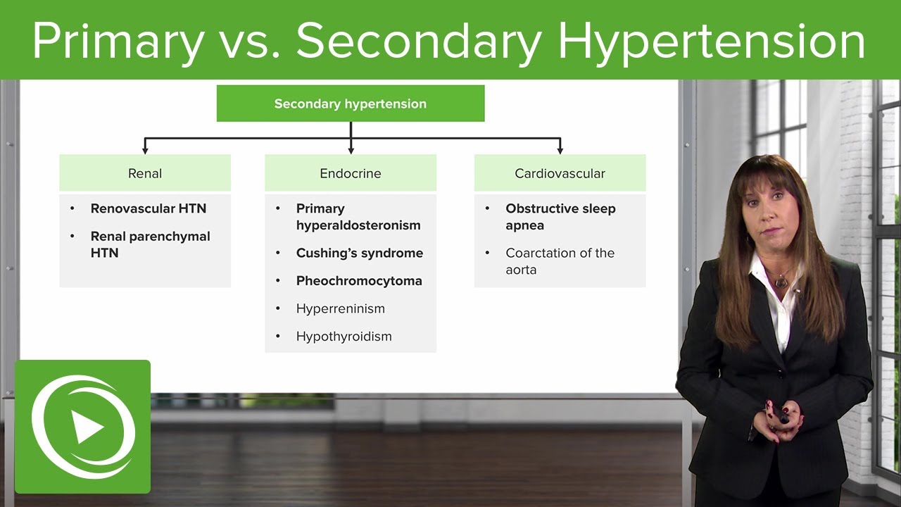 Primary vs. Secondary Hypertension – Nephrology | Lecturio