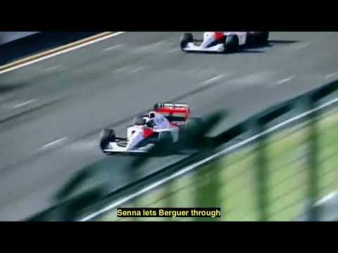 Ayrton Senna "Lets Berger Through" [Pt] [Sub.Eng]