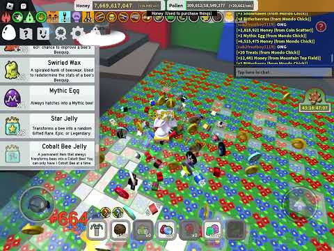 Getting a mythic egg from mondo chick |  bee swarm simulator