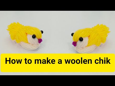 Super easy chicken making idea with yarn/DIY woolen crafts idea