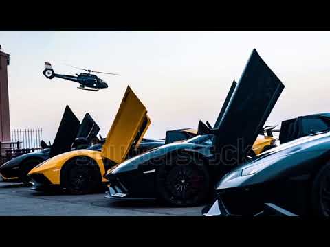 luxury sports cars Lamborghini in slow motion, Monaco Monte Carlo Port