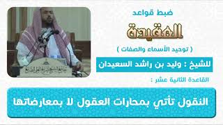 صورة القاعدة الثانية عشر    النقول تأتي بمحارات العقول لا بمعارضاتها