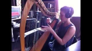 Sahra Featherstone Celtic Harp Session for Christine Leakey's new album