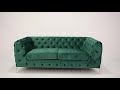 ΚΑΝΑΠΕΣ 2ΘΕΣΙΟΣ ALBERT Τ.CHESTERFIELD ΚΥΠΑΡΙΣΣΙ ΒΕΛΟΥΔΟ HM3129.03 180x90x72Υ εκ.