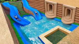 Spend 278 Days To Build A Dream Underground Water Slide Park Temple House