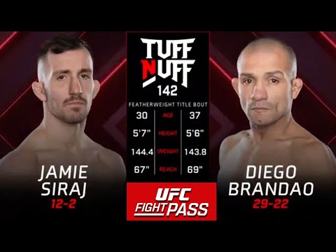 Tuff-N-Uff 142: Diego Brandao vs Jamie Siraj | March 14, 2025