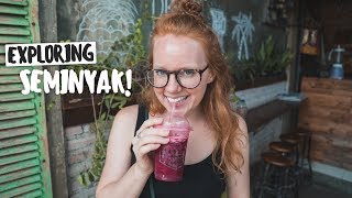 Exploring SEMINYAK! - Secret Juice Spot, Smoothie Bowls & Satay! (Canggu, Bali)