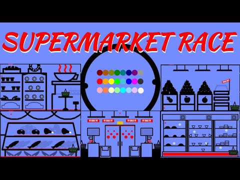 24 Marble Race EP. 33: Supermarket Race (by Algodoo)