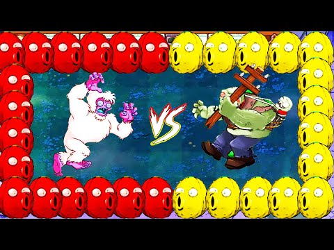 Plants vs Zombies Epic Hack - Yeti Zombies vs 99 Giga Gargantuar