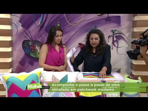 Modern patchwork pillow by Edileny Gomes - 10/11/2017 - Mulher.com - P2/2