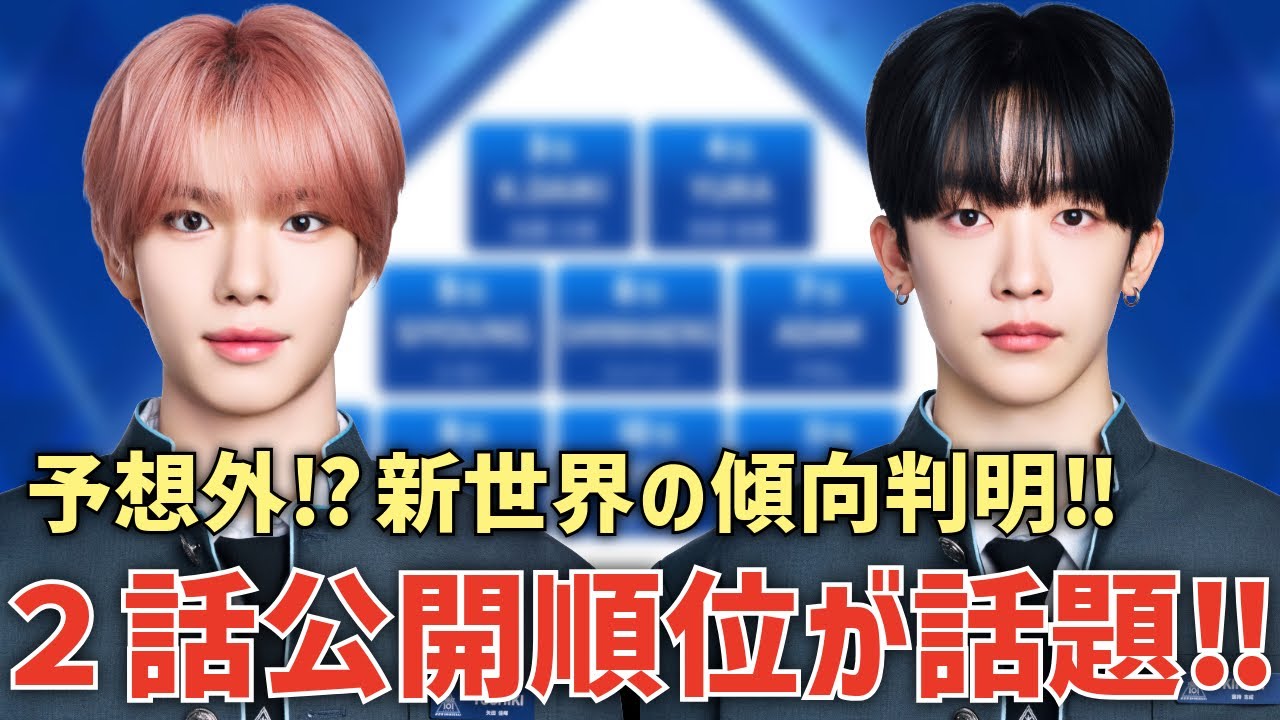 【日プ新世界 #2】予想と答え合わせ！新世界の傾向判明！2話の最後に公開された順位が話題に！