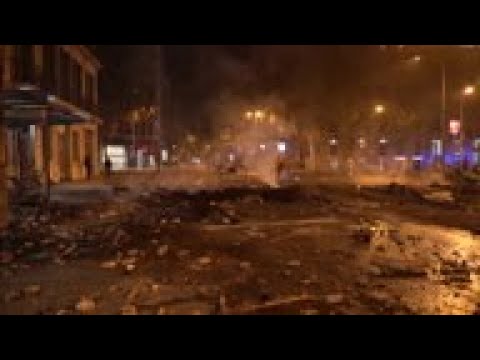 Heavy damage in Barcelona after clashes
