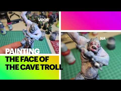 How to paint the face of the cavetroll #lotr #painting #miniature