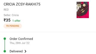 Flipkart Rakhi online shopping fraud#trending #flipkart #unboxing review😔link⬇️buy 2 but 1 received