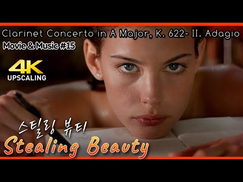 Stealing Beauty, 1996, Clarinet Concerto in A Major, K. 622- II. Adagio , 4K Upscaling $ HQ Sound