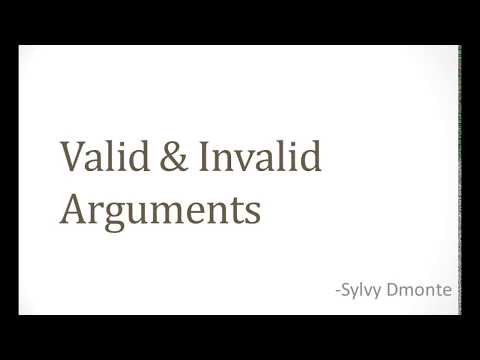 Valid and Invalid arguments Video