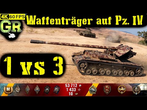 World of Tanks Waffenträger auf Pz. IV Replay - 9 Kills 8K DMG(Patch 1.4.0)