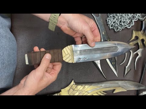New Leather handle wrap for Thorfinn’s dagger from Vinland Saga.