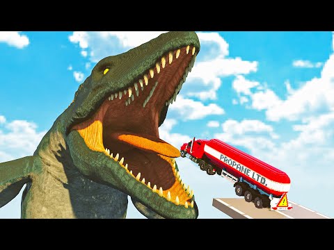 Cars vs Mosasaurus | Teardown
