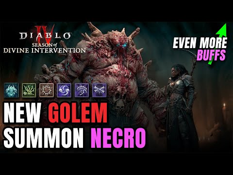 BUFFED EVEN MORE NEW S-Tier GOLEM SUMMON NECRO Season 11 Diablo 4