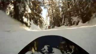 preview picture of video 'Bezbog downhill ride (snowboard onboard camera)'