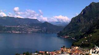 preview picture of video 'Panorama lago d' Iseo , da santuario San Pietro Marone, m.s.l.m. 320'