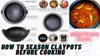 How to season Black burned Kerala clay pots மன் சட்டியை பழக்குவது எப்படிMudpot Shopping haul