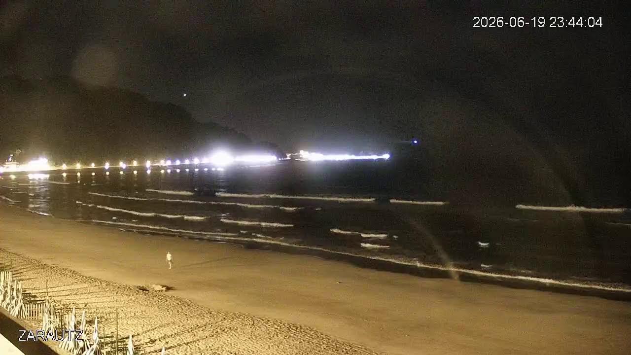 Live webcam view of Zarautz Beach Panorama