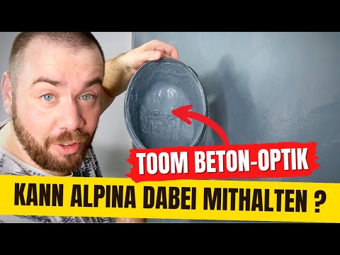 Alpina Beton-Optik vs. toom Baumarkt Beton Effektfarbe