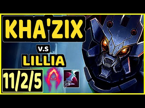 CINKROF (KHA'ZIX) vs LILLIA - 11/2/5 KDA JUNGLE GAMEPLAY - EUW Ranked GRANDMASTER