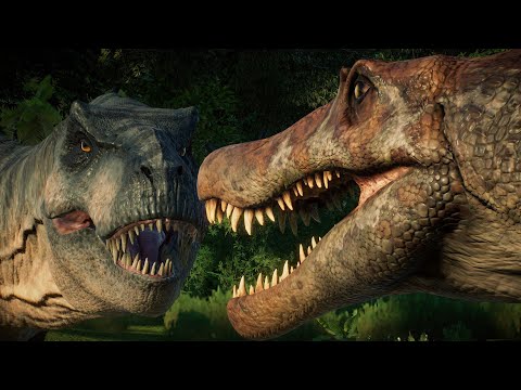 T-REX (Big Eatie) VS SPINOSAURUS (JP3) - Jurassic World Evolution 2