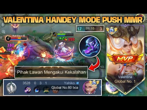 VALENTINA HANDEY PUSH GLOBAL PAKE ARCANE BOOTS BIKIN GLOBAL IXIA SUREN DI MENIT 6!! - MOBILE LEGENDS