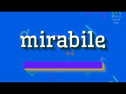 MIRABILE – WIE SAGT MAN MIRABILE?  #mirabile (MIRABILE - HOW TO SAY MIRABILE? #mirabi
