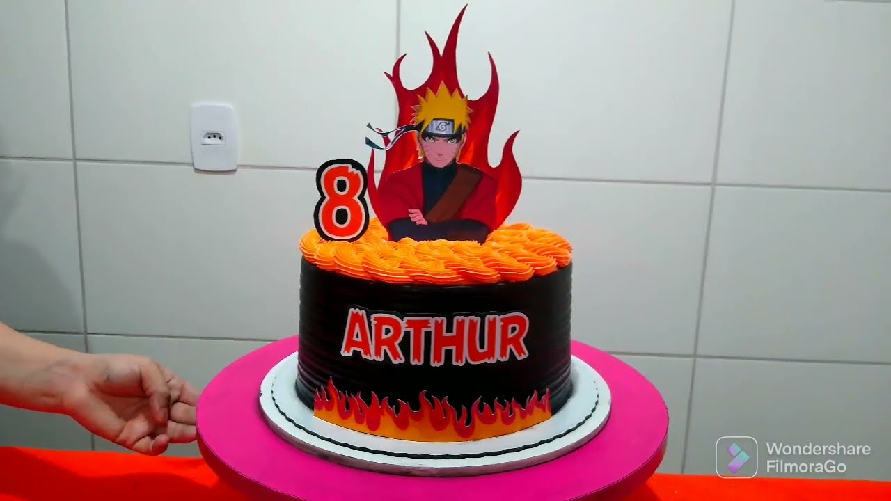 Como deixar seu bolo preto sem amargar/ Tema Naruto.
