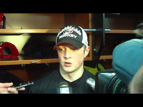 Carolina Hurricanes Drayson Bowman after 5-2 loss to Tampa Bay 2 23 13