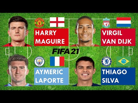 Harry Maguire vs Virgil Van Dijk vs Aymeric Laporte vs Thiago Silva - FIFA 21 comparison