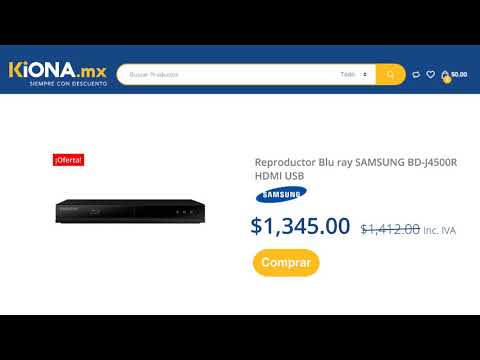 Reproductor Blu ray SAMSUNG BD-J4500R HDMI USB | Kiona.mx