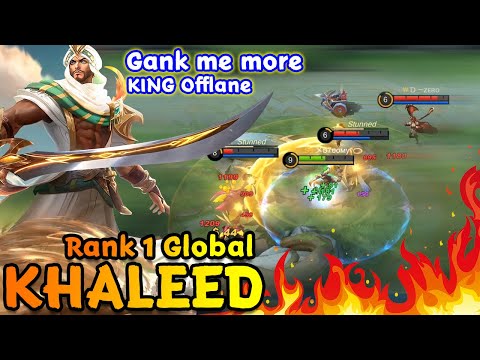 KING Offlaner | Khaled Build 2021 | Top 1 Global Khaleed | Mobile Legends
