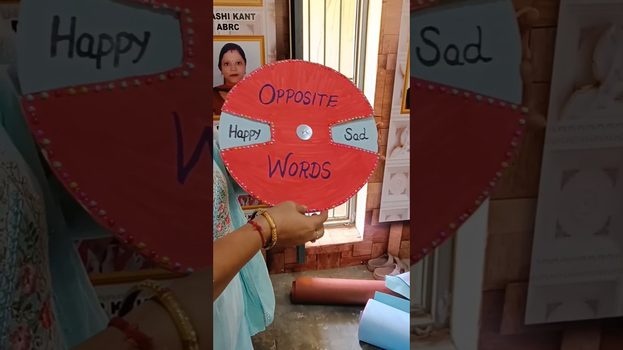 Working TLM of Opposite words| English TLM #englishgrammar #english #school #activity #tlm