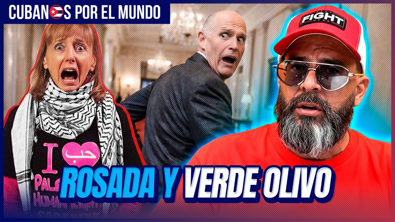 Activista de Code Pink confronta a senador Rick Scott en Washington y Otaola responde