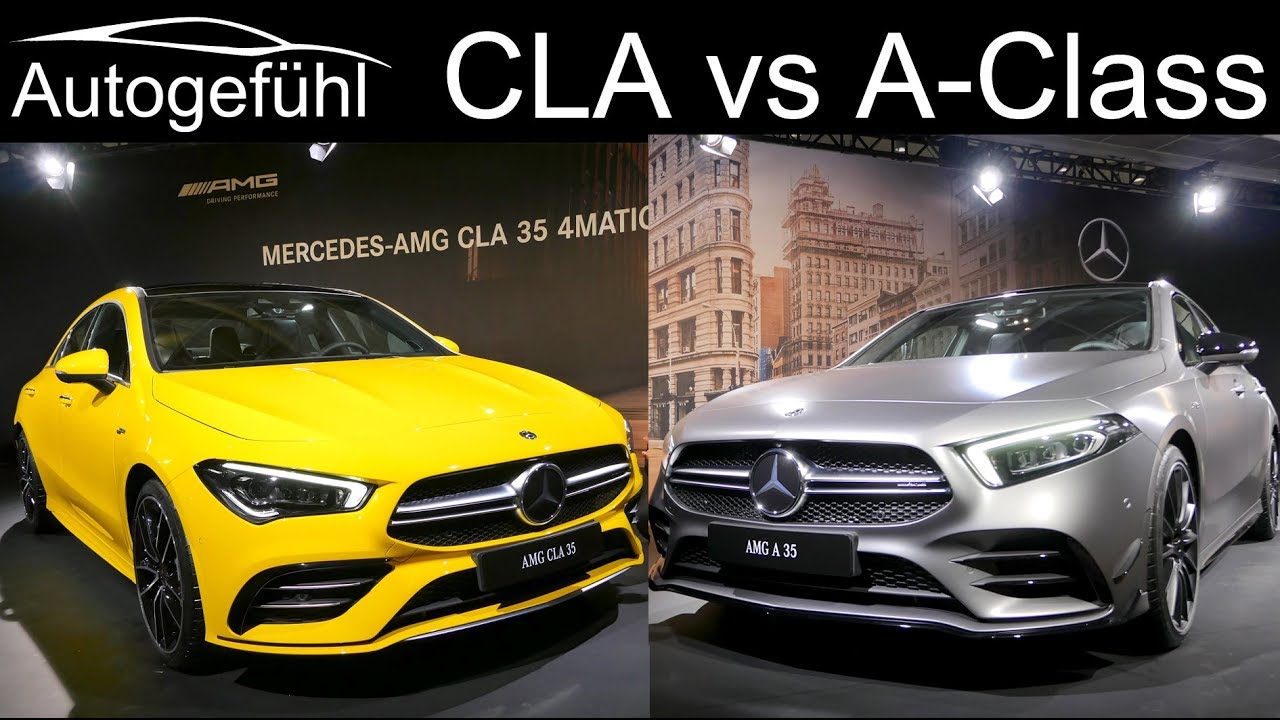 Mercedes AMG A-Class 35 Sedan vs CLA 35 AMG comparison REVIEW Exterior Interior