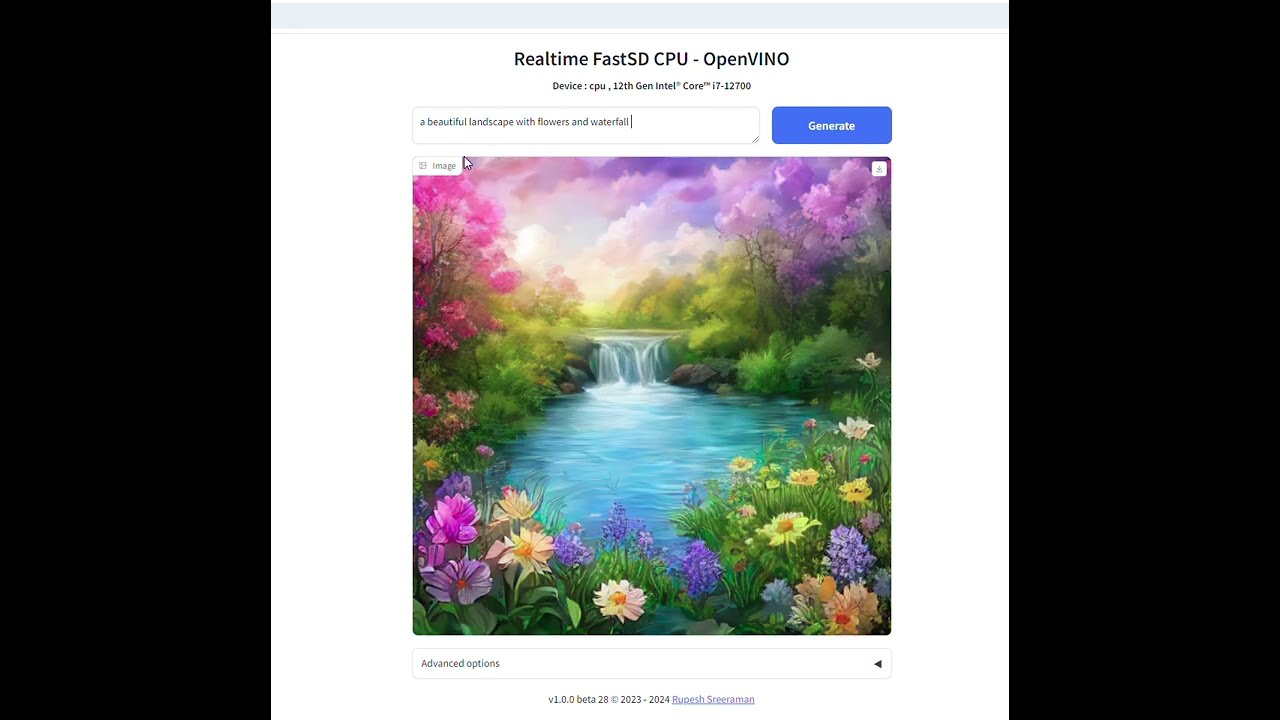 Real-time stable diffusion inference on CPU using FastSD CPU Update 2 | OpenVINO #stablediffusion