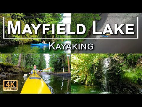 Mayfield Lake Kayaking between Mt Rainer and Mt St Helens in Washington State, in 4K UHD