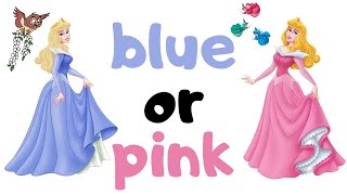 sleeping beauty&#39;s dress: blue or pink? 👑🌷🧚🏻‍♀️