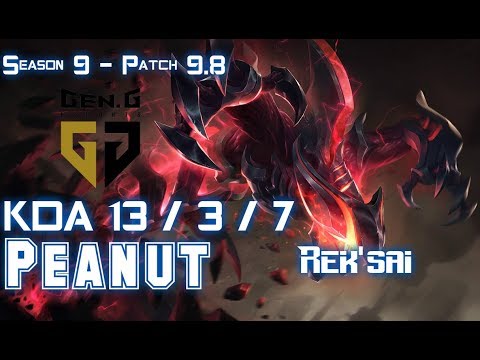 Gen Peanut REK'SAI vs URGOT Jungle - Patch 9.8 KR Ranked
