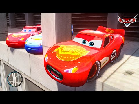 Crazy Rayo Lightning McQueen Car Crashes Ep.68 - GTA 4