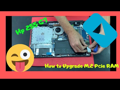 How to upgrade M.2 Pcie Nvme SSD RAM HP 255 G7 disassembly